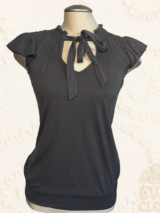 Tops - Vintage ‘Xhiliration’ Keyhole Grey Blouse Top Womens Small Good Condition 2000s